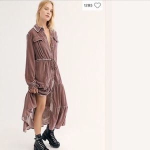Free people Bella Donna Velvet Duster